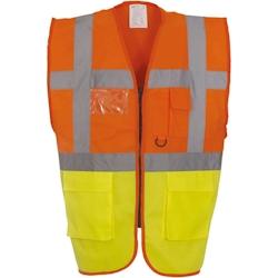 Gilet multifonction haute visibilité  jaune|orange T.XL Yoko - XL polyester 6933883201735_0