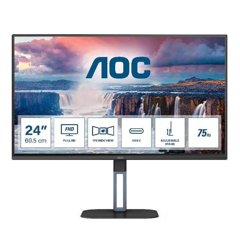 AOC V5 24V5C/BK écran plat de PC 60,5 cm (23.8
