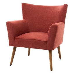 Fauteuil Leon brique -  Rouge Carré Tissu Amadeus 71.5x70.5 cm - rouge 3520071894393_0