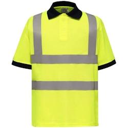 Polo haute visibilité manches courtes  HI VIZ jaune fluo T.XXL Yoko - XXL polyester 6933883205559_0