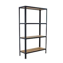 SimonRack Étagère metallique sans vis Simonhome Click Wood Plus 4/300 anthracite/osb - 8425437128936_0