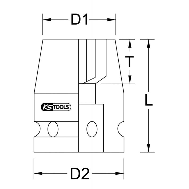 Douille impact torx femelle carré de 1/2 FACOM NSTX.10 de E10