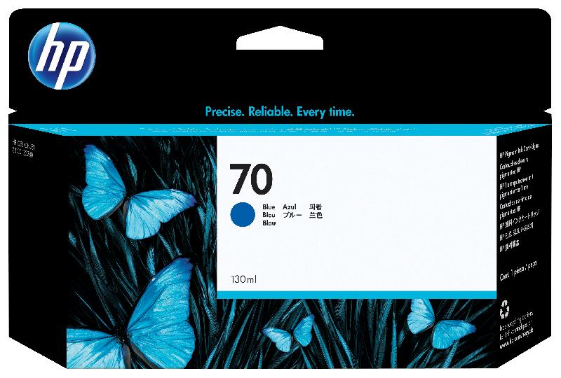 HP 70 cartouche d'encre bleue 130 ml_0