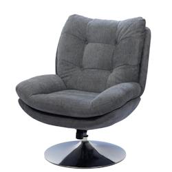 Fauteuil Magnum gris foncé Chrome -  Autre Tissu Amadeus 78x90 cm - gris 3520071947488_0