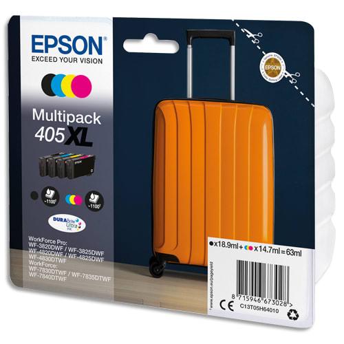 Epson multipack jet d'encre 4 couleurs 405xl (t05h6) c13t05h64010_0