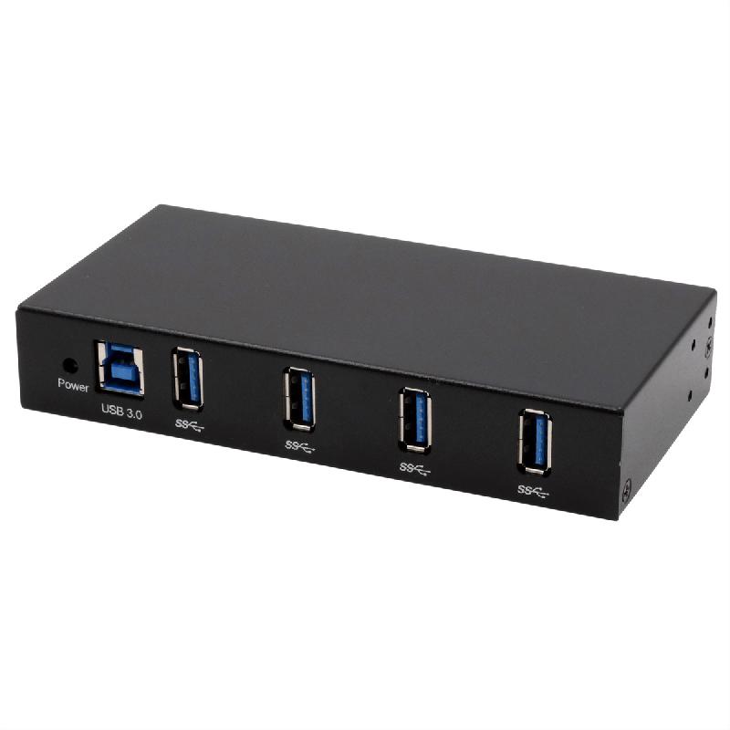 EXSYS EX-11234HMS HUB 4 ports USB 3.2 Gen 1 Din-Rail Kit et mur VIA VL811+ Chipset_0