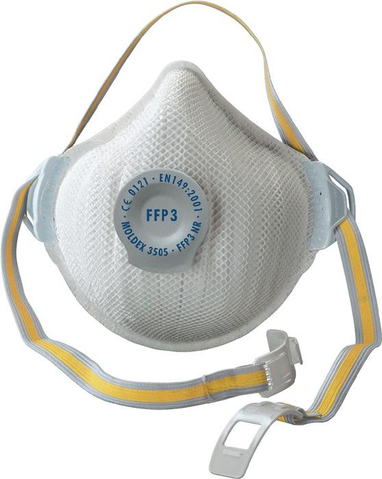 Masque de protection respiratoire AIR 350501 FFP3 / V NR avec soupape d'expiration 5pcs/carton MOLDEX_0