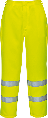 Pantalon hi-vis poly-coton jaune e041, m_0