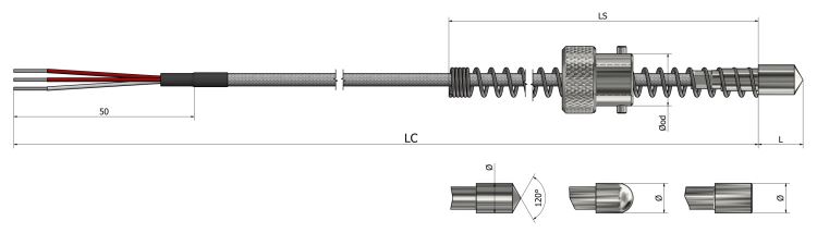 Sonde à résistance de surface Baïonnette (inversé) - PS33_0