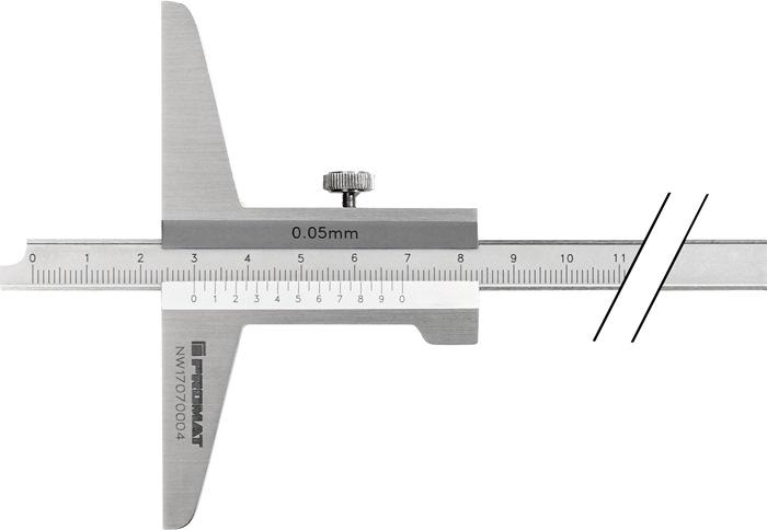 Jauge de profondeur DIN 862 200 mm règle de mesure droite 10 x 4,5 mm PROMAT_0