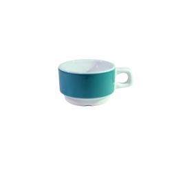 Hel - tasse cafe 9 cl ø.68 ht 44 mm couleur turquoise - par 12 - bleu porcelaine 3700924022689_0