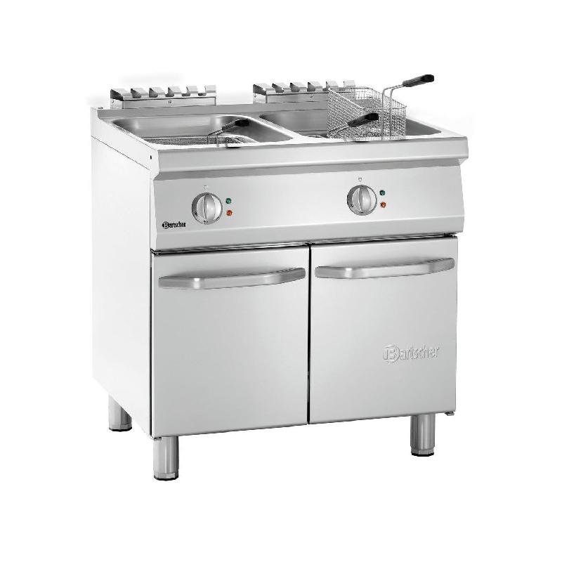 Friteuse inox triple électrique 3 paniers, sur support fermé, 30 000 W, 400 V - TRI_0