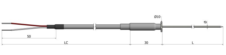 Sonde à résistance à piquer (RTD) Miniature  PP41_0