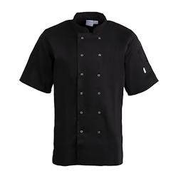 Whites Chefs Clothing Veste de cuisine mixte Whites Vegas manches courtes noire 3XL - XXXL noir A439-3XL_0