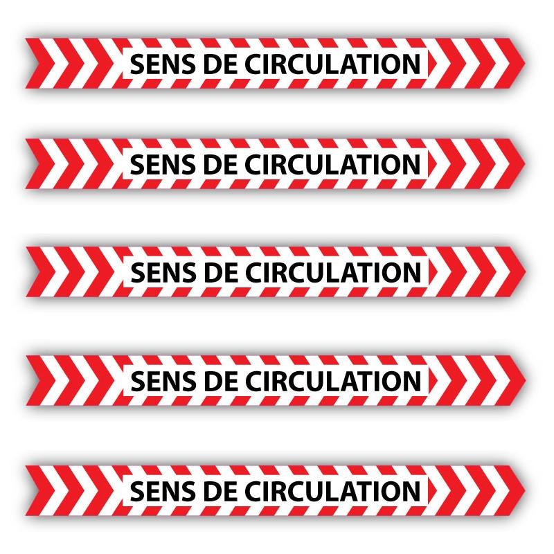 5 x Adhésifs Sens de circulation anti-dérapants pour sol_0