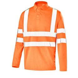 Cepovett - Polo manches longues Fluo Base 2 Orange Taille L - L 3603622251859_0