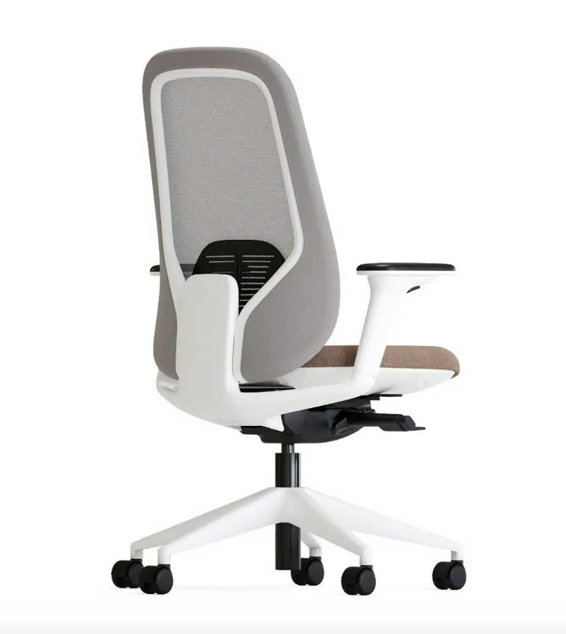 Fauteuil ergonomique avec assise pivotante et appui-tête intégré_0