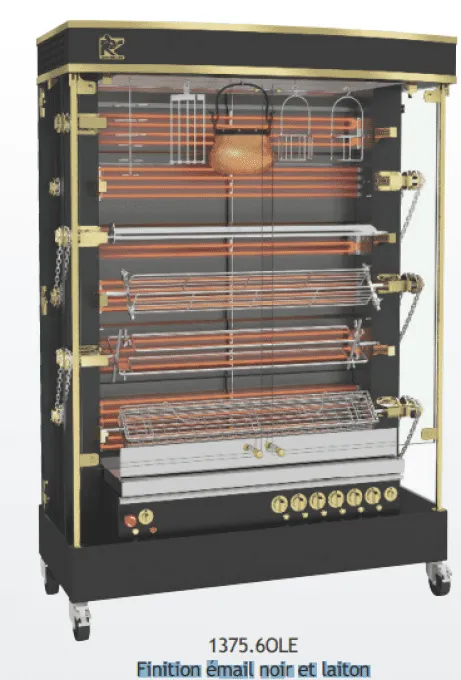 Rôtissoire électrique sur roulettes OLYMPIA 6 broches 30/36 volailles 1375.60LE/OiE ROTISOL_0