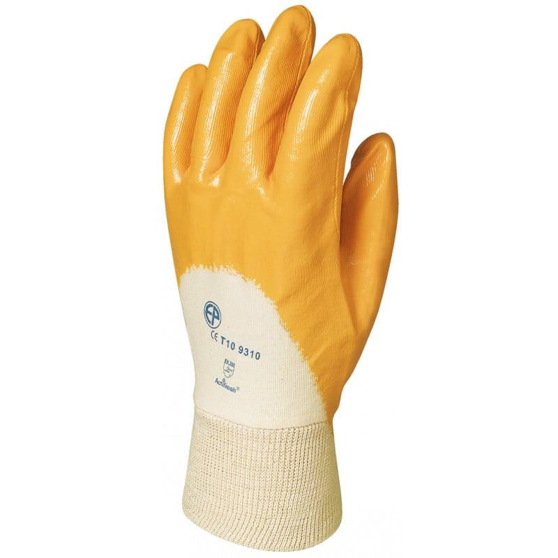 Gants EUROSTRONG 9310 coton enduit 3/4 nitrile jaune sup. - COVERGUARD | MO9310_0