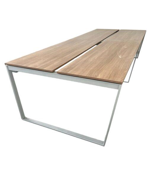 Bureau open space Bench 4 personnes - Pieds cadre d'occasion - Dimensions L160 x P80 cm_0