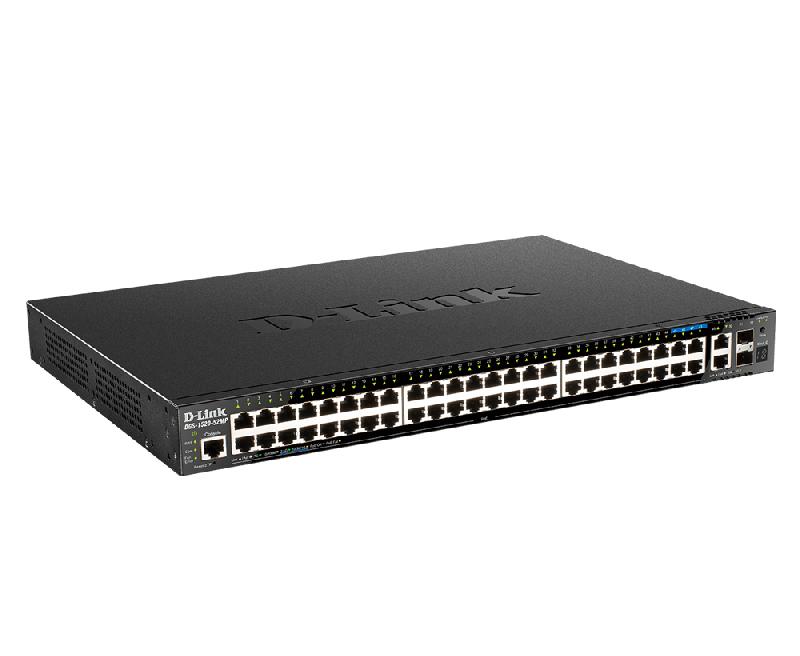 D-Link DGS-1520-52MP Géré L3 Gigabit Ethernet (10/100/1000) Connexion Ethernet, supportant l'alimentation via ce port (PoE) 1U Noir_0