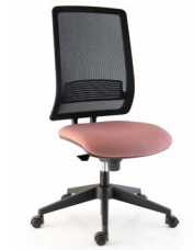 Chaise dos résille avec renfort lombaire réglable, assise tapissée, mécanisme synchro - Luz LU56/10 - PROMO -30%_0