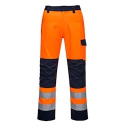 Portwest - Pantalon de travail multirisques MODAFLAME RIS Orange / Bleu Marine Taille M - M orange MV36ONRM_0