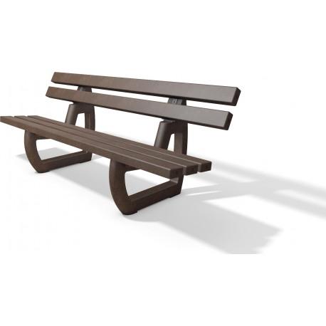 Banc Tivoli 200 cm Lot de 3 bancs en plastique recyclé avec garantie 15 ans_0