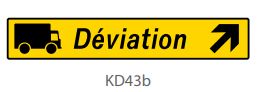 Panneau type KD 43b - Indication de déviation_0