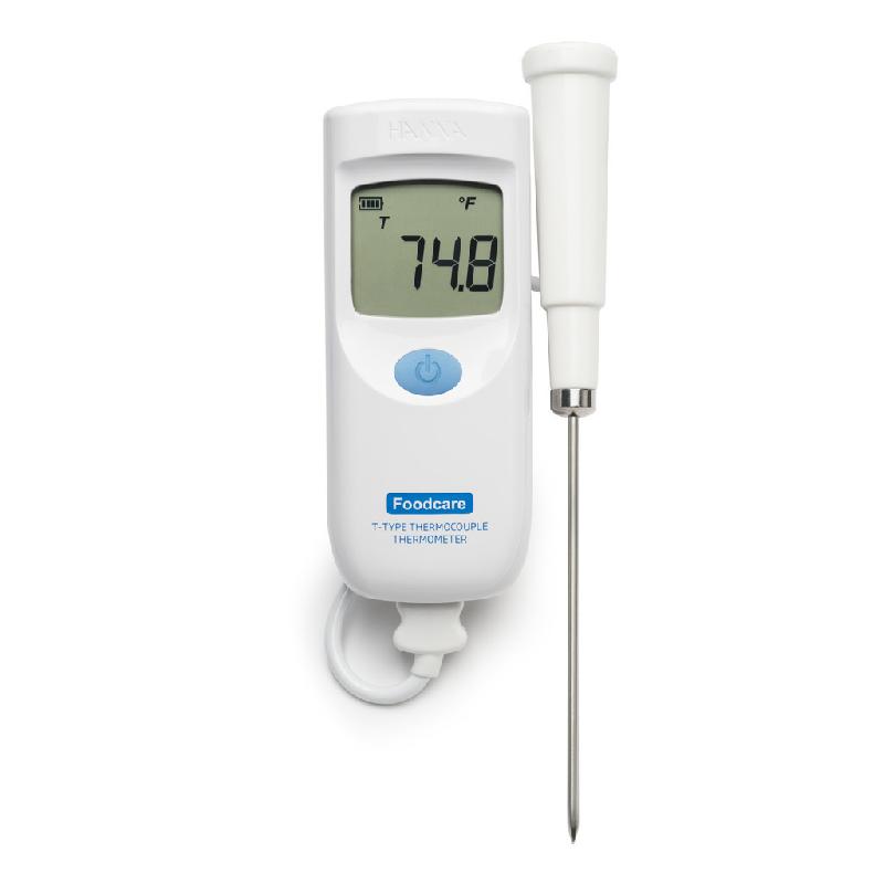 Thermomètre compact étanche à thermocouple type T, livré avec sonde FC767PW, câble 1 m - HI935004_0