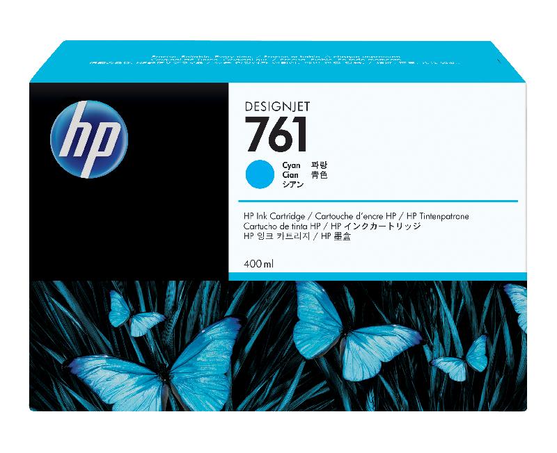 HP 761 cartouche d'encre DesignJet cyan, 400 ml_0