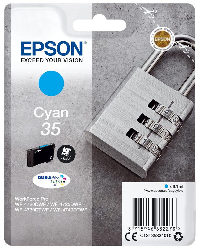 Epson Padlock Singlepack Cyan 35 DURABrite Ultra Ink_0