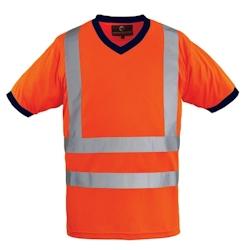 Coverguard - Tee-shirt col en V orange haute visibilité YARD Orange Taille 2XL - XXL 3435241708083_0