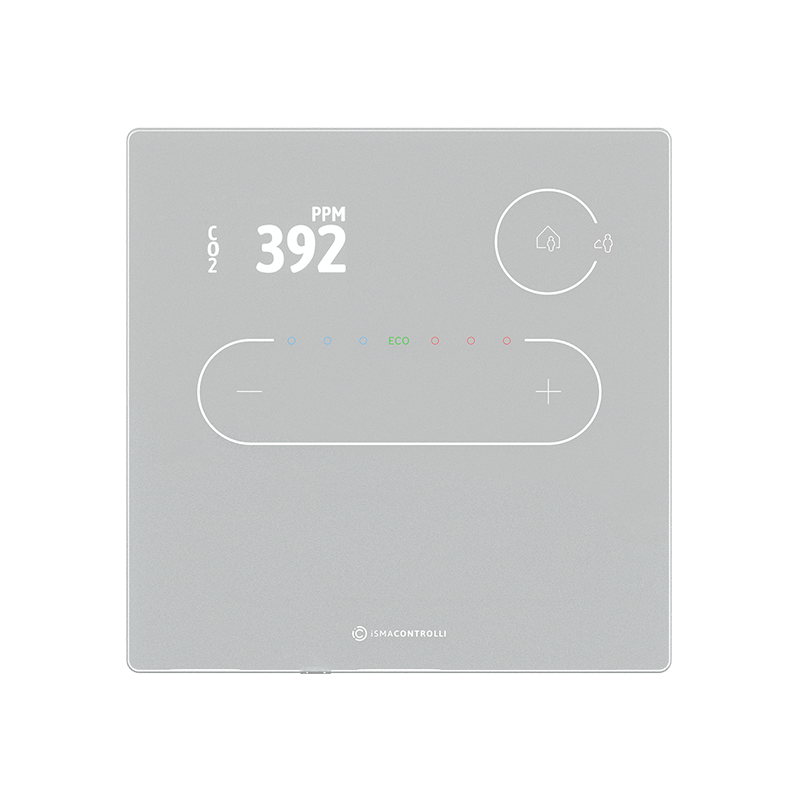 Interface d'ambiance Touch Point Modbus ou BACnet blanc - Oui, Non, Dioxyde de carbone CO2 + Humidité relative + Température_0