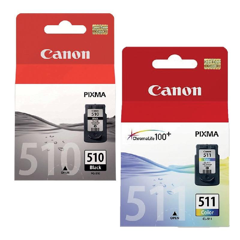 Pack cartouches encre Canon PG510 + CL511 pour imprimantes jet d'encre_0