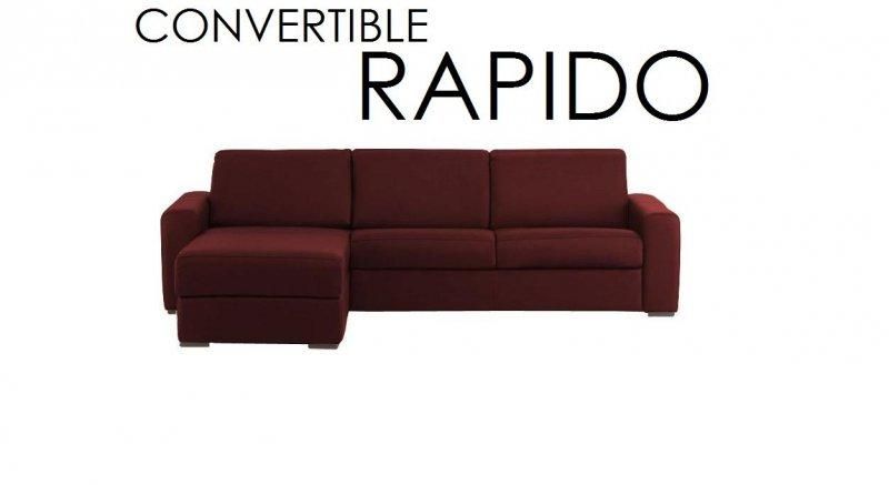 Canape D Angle Dreamer Rapido Cuir Recycle Bordeaux Convertible