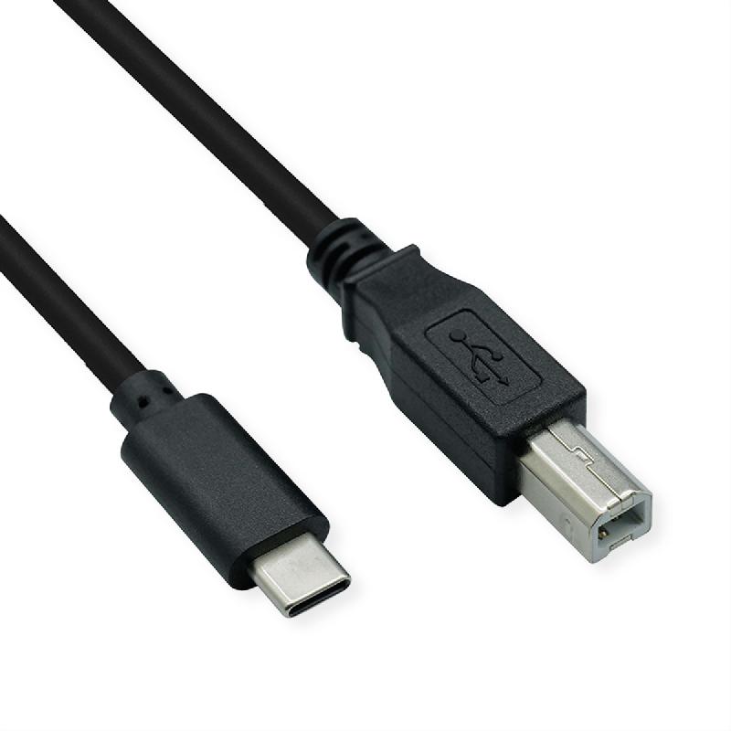 ROLINE Câble USB2.0 Type C - B, M/M, noir, 1,8 m_0