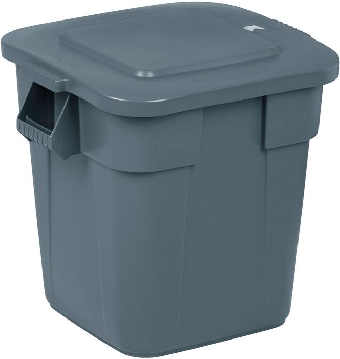 Conteneur polyvalent gris 151,5 l PE L595xl595xH730 mm RUBBERMAID_0