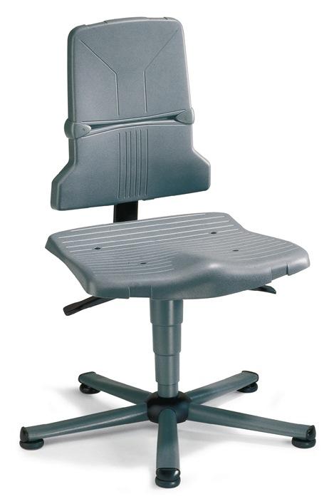 Chaise atelier pivotante Sintec A patin polypropylène gris 430-580 mm BIMOS_0