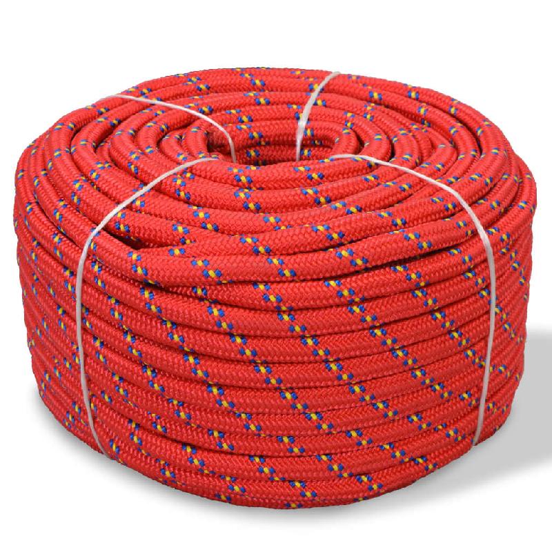 CORDE DE BATEAU POLYPROPYLÈNE ROUGE 6 MM CORDE DE LEVAGE CORDE EN BOBINE 02_0003362_0