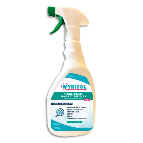 Wyritol flacon spray 750 ml dégraissant, désinfectant, pour surface et mains_0