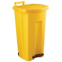 Rossignol - Poubelle mobile à pédale 90L BOOGY - jaune/jaune - jaune plastique 56360_0