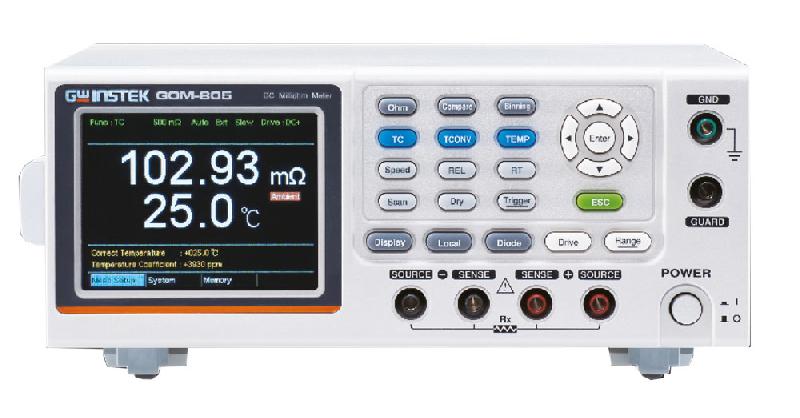 GOM-805 | Micro-milliohmmètre de table 50 mΩ à 5 MΩ, avec interfaces USB / RS232 / GPIB et mode pilotage_0