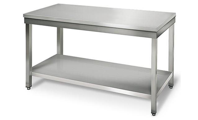 Table en inox centrale 140 cm_0