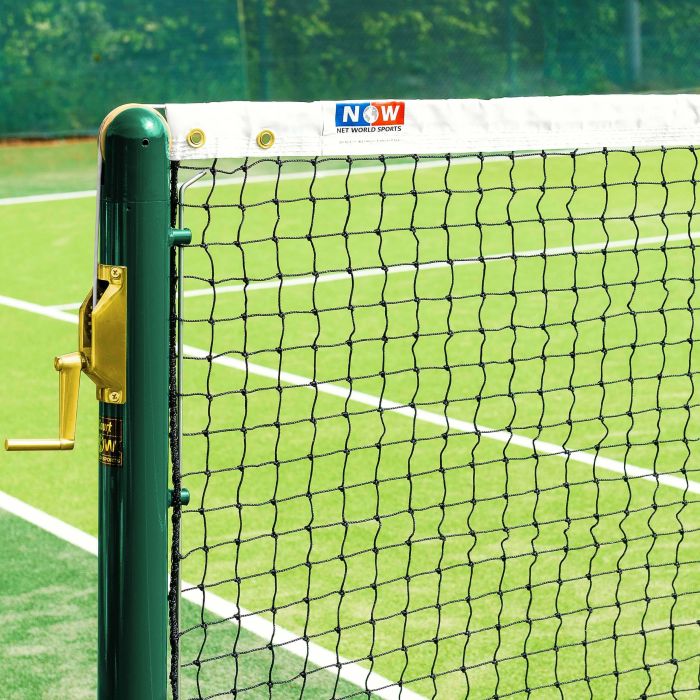 Filet de Tennis Vermont 2,5mm [10m Simple] PEHD - Bande horizontale en polyester - Câble en acier recouvert de PVC - Équipement Professionnel pour le Tennis Simple_0