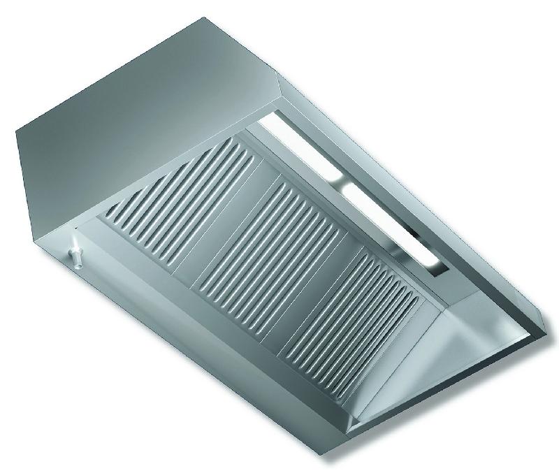 Hotte semi murale  1600x1100 mm complète avec ventilateur, double aspiration et éclairage néon et roteur externe 2200 m3 par heure - DSMPPN 11/16_0