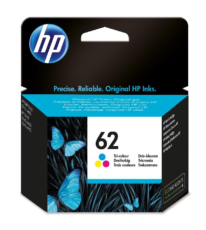 HP 62 cartouche d'encre trois couleurs authentique_0