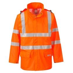 Portwest - Veste de pluie imperméable et coupe-vent antistatique haute visibilité SEALTEX FLAME Orange Taille M - M orange 5036108245277_0