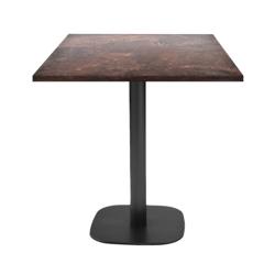 Restootab - Table 70x70cm - modèle Round rouille roc - marron fonte 3760371511242_0