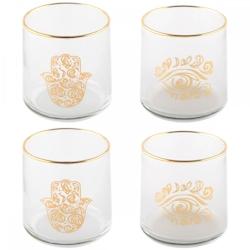 Aulica verres a eau main de fatma et oeil dore x4 - 3701503023387_0